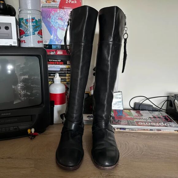 Vintage Coach Jolene Engineer Biker Calf Boots Size 10B - Picture 2 of 6